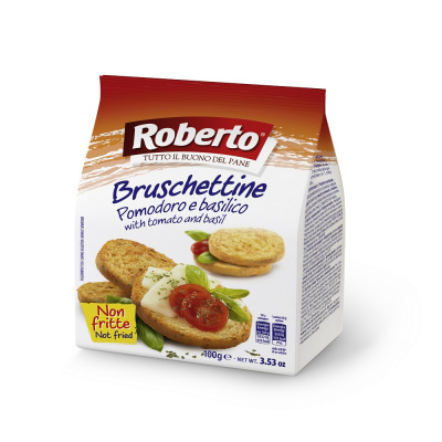 Хрустящие хлебцы Брускеттине со вкусом томатов и базилика Roberto 100г