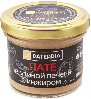 Пате из утиной печени с инжиром Paterria 90 г