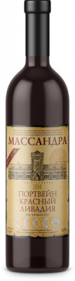 Портвейн красный Ливадия 18,5% 0,75л